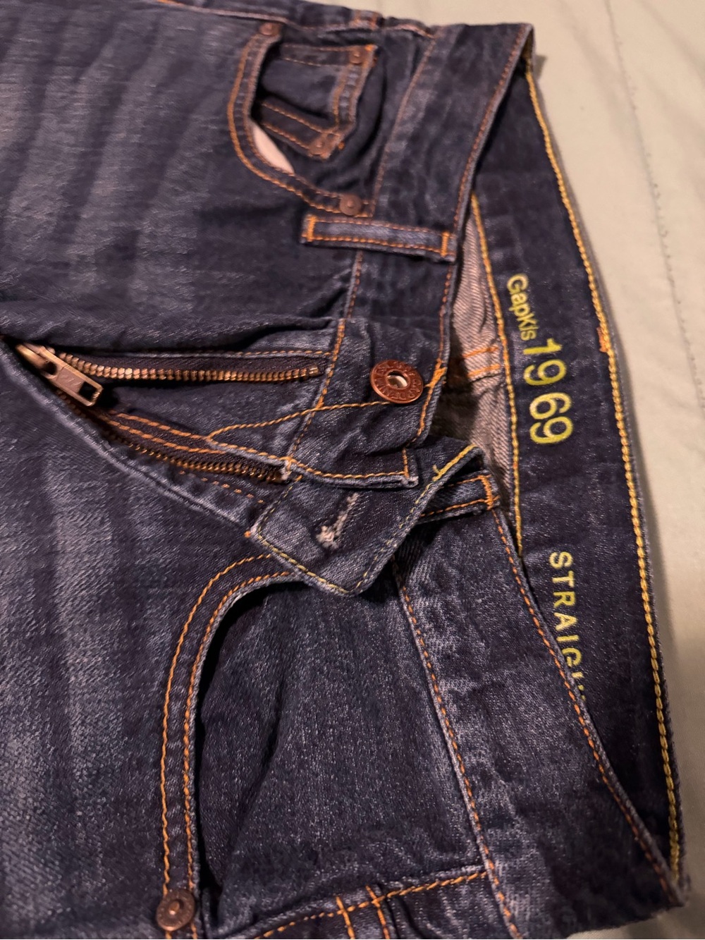 GAP Kids 1969 Navy Blue Straight Jeans